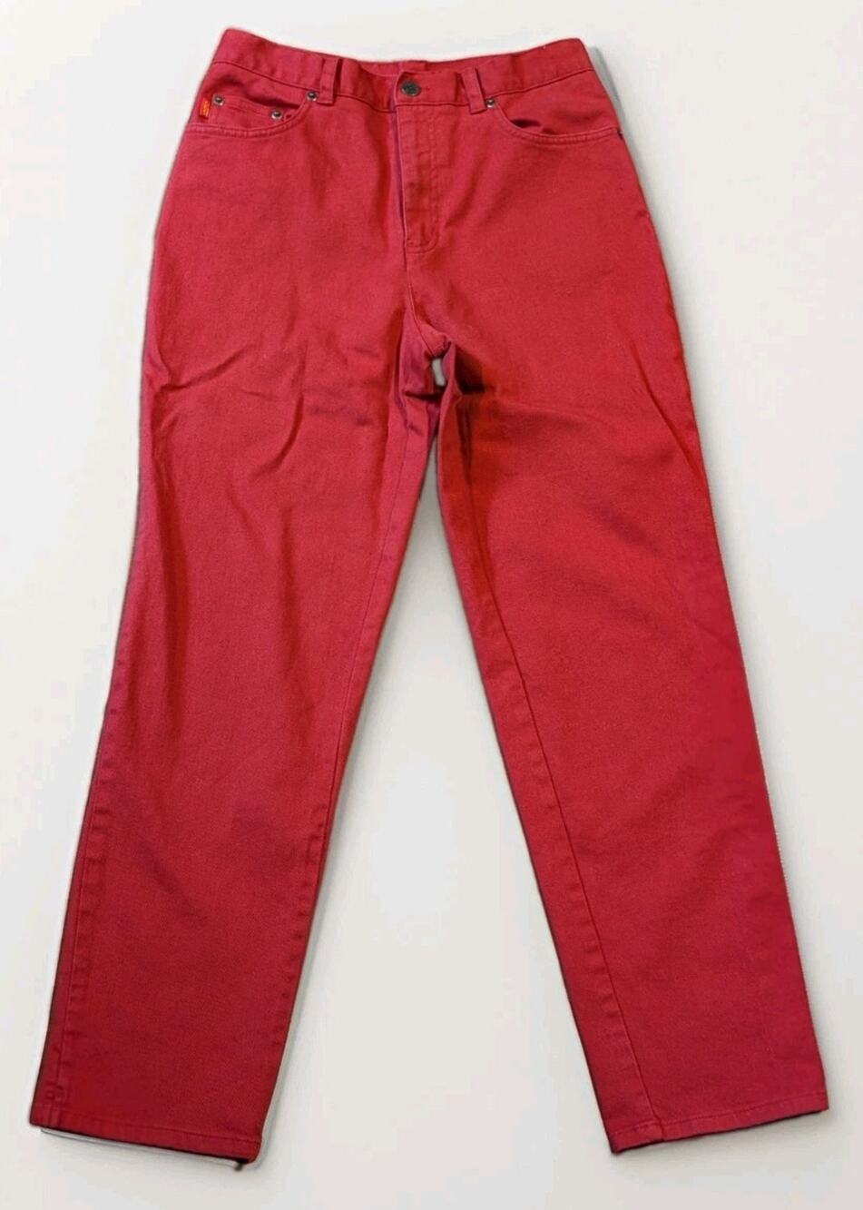 Y2K Ralph Lauren Jeans Co Womens 6 Red Stretch Straight Leg Jeans Denim